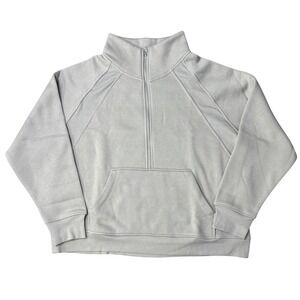 New with Tags Danskin Womens Beige Quarter Zip Fleece Sweatshirt Pullover Sz XXL